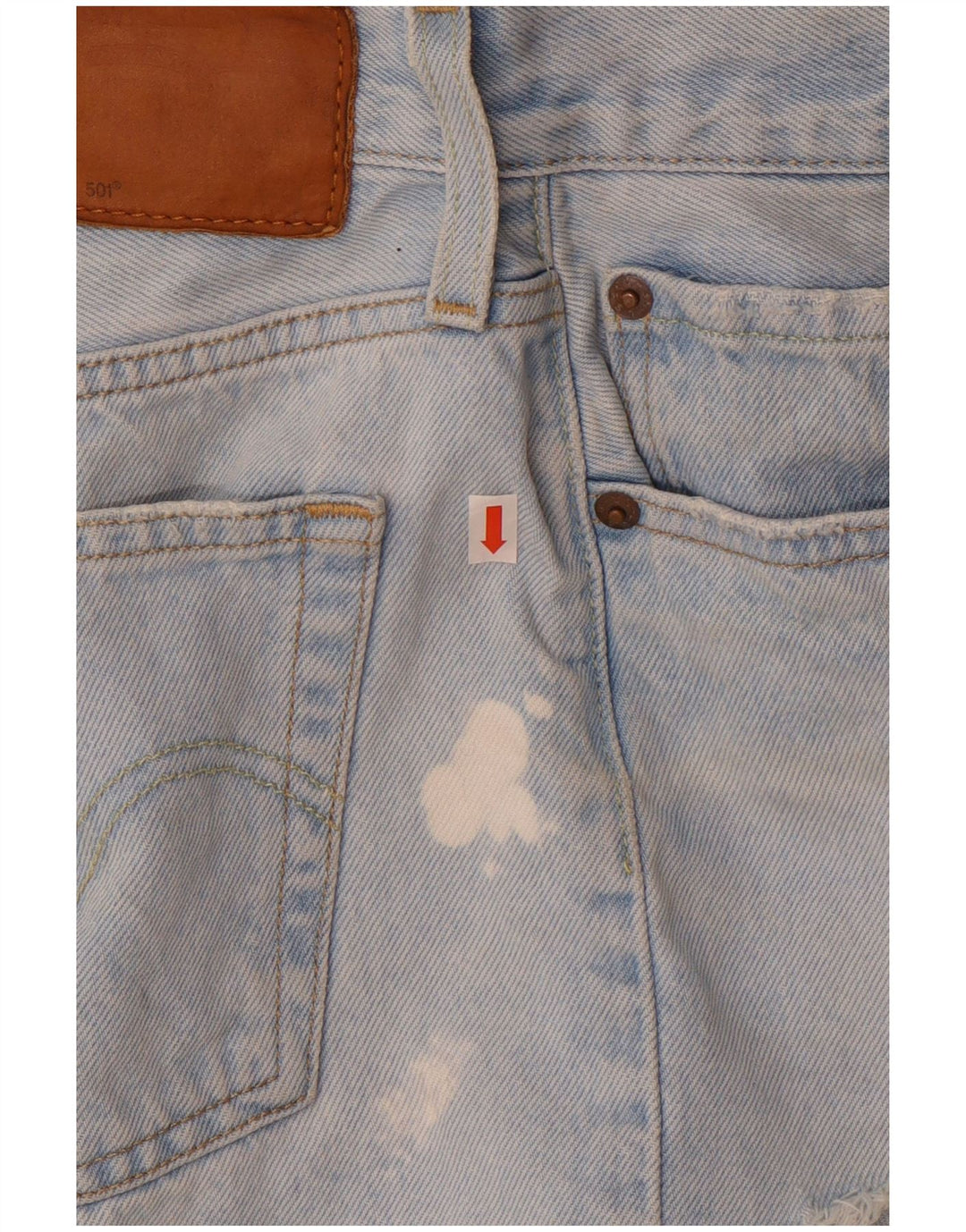 Shorts jeans feminino Levi's 501 W27 pequeno azul algodão