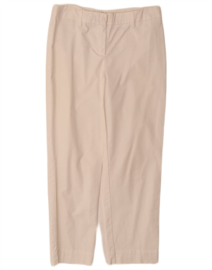 Calça feminina reta cortada Marella W28 L26 branca