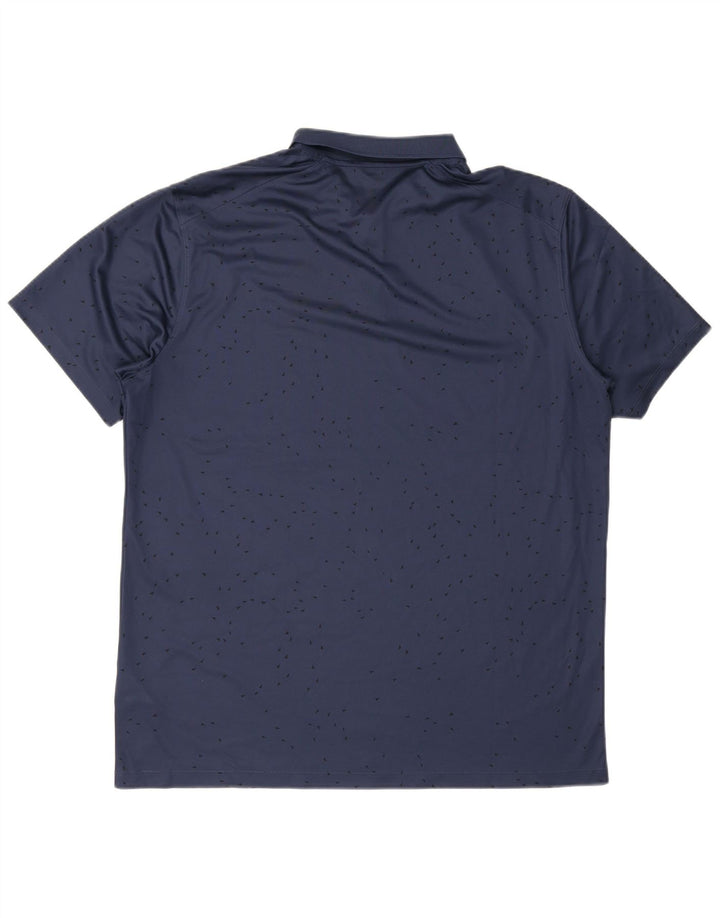 Camisa polo masculina Nike Dri Fit Standard Fit grande poliéster azul marinho