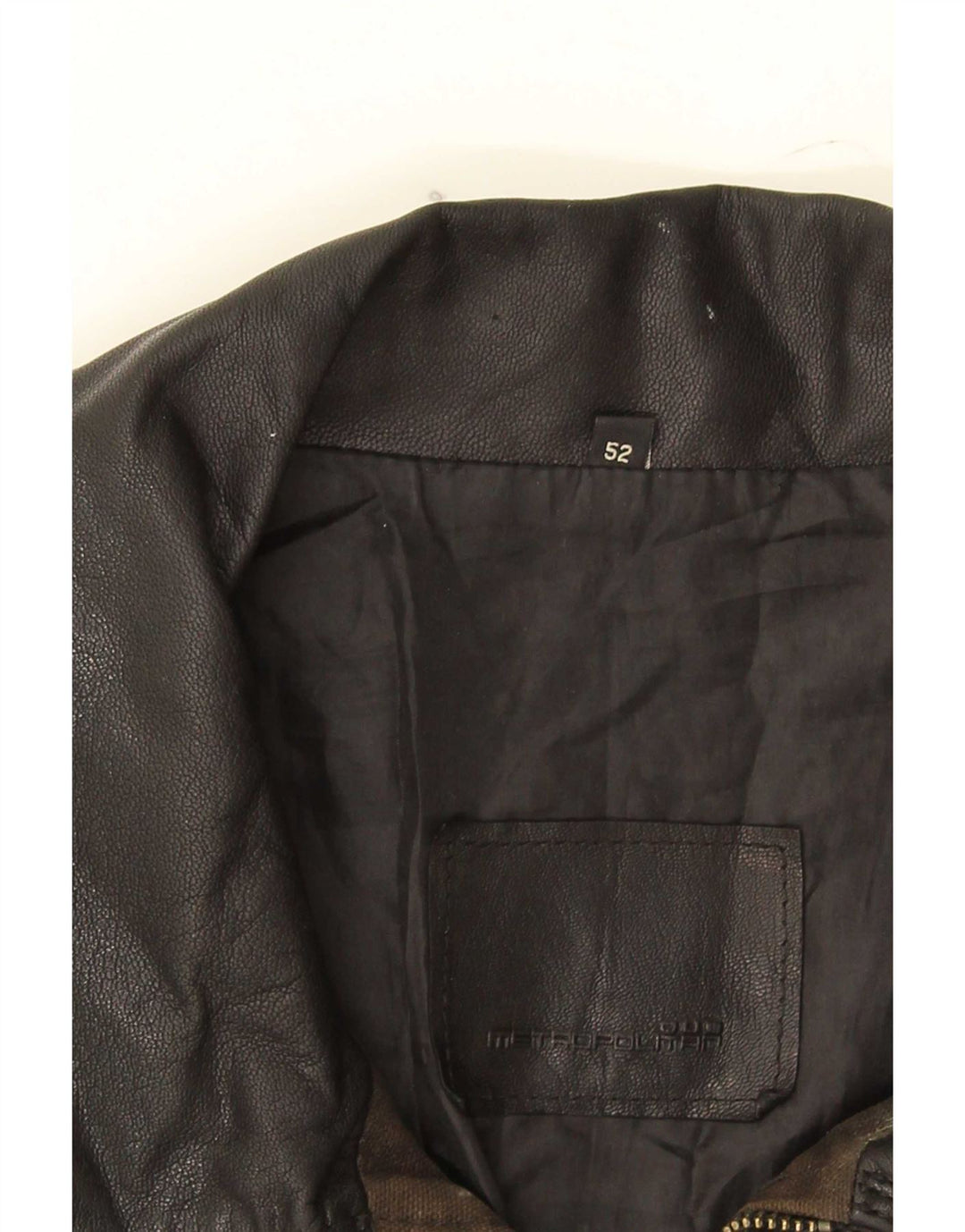 Jaqueta de couro masculina Metropolitan IT 52 XL couro preto
