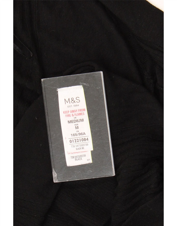 Marks & Spencer Suéter feminino Longline Open Cardigan Reino Unido 14 Médio Preto
