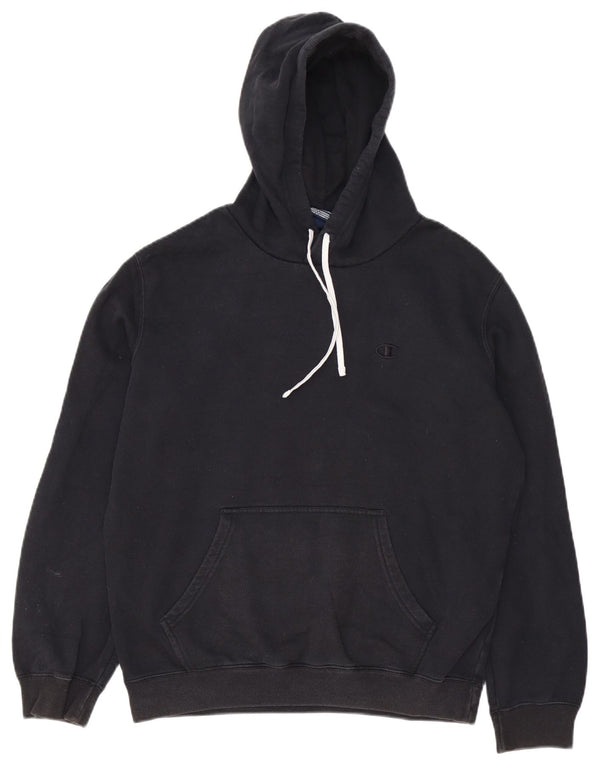 Jumper masculino com capuz Champion grande algodão preto