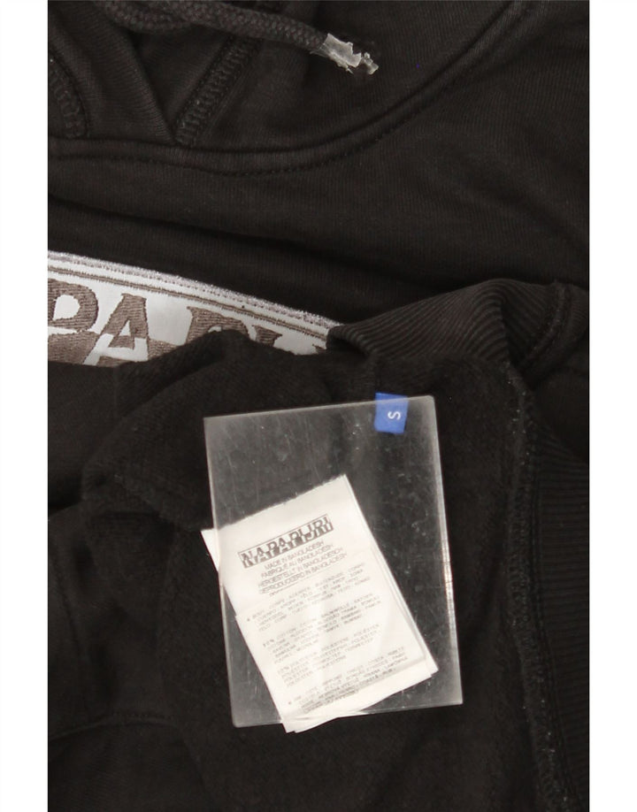 NAPAPIJRI Suéter masculino com capuz gráfico geográfico pequeno de algodão preto