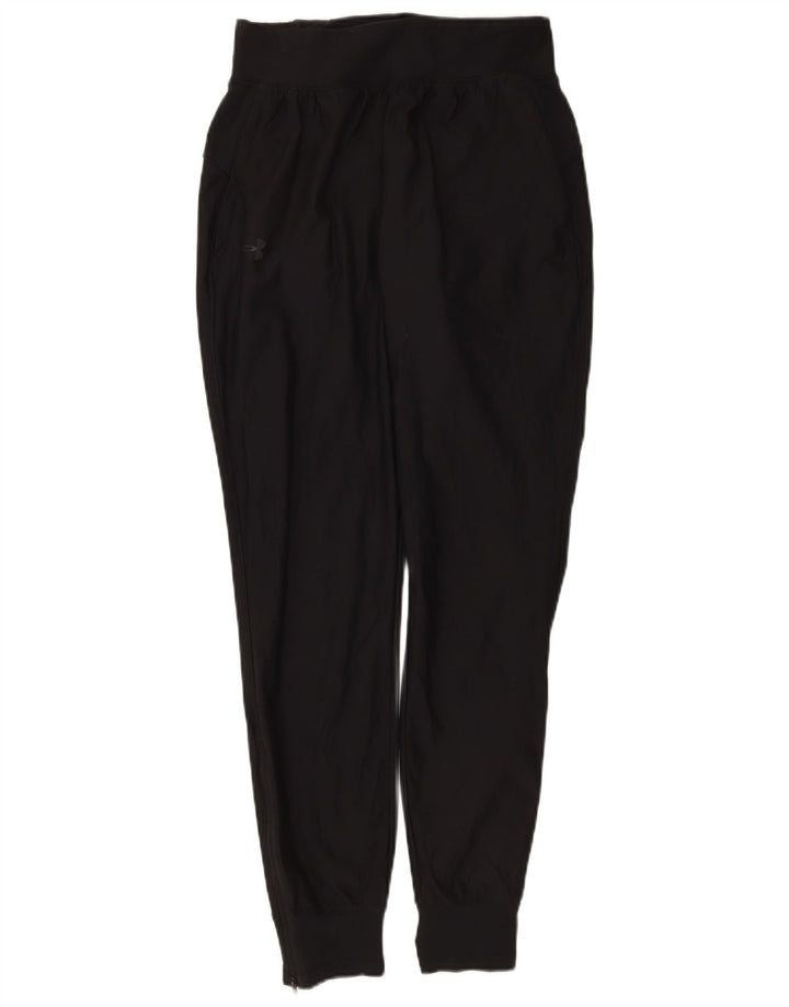 Calça de treino feminina Under Armour Joggers UK 8 pequeno elastano preto