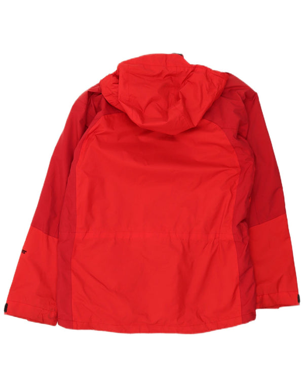 Jaqueta de chuva masculina com capuz The North Face UK 36 Small Red Colourblock Nylon