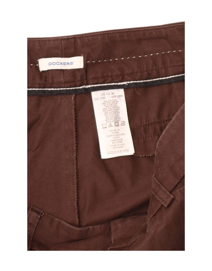 DOCKERS Womens Bootcut Casual Trousers US 14 XL W34 L31 Brown Cotton Vintage Dockers and Second-Hand Dockers from Messina Hembry 