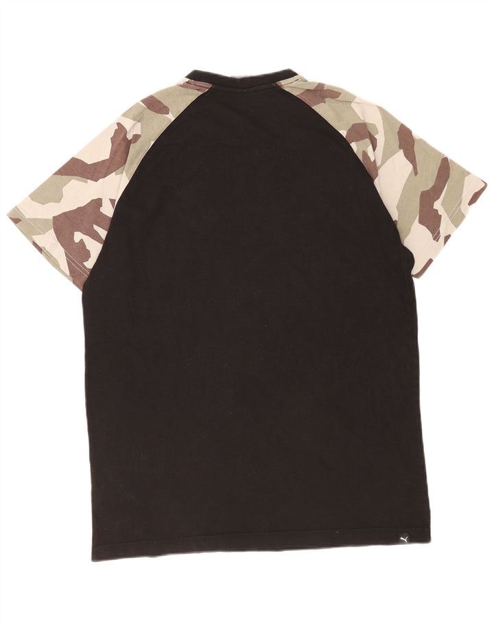 Puma Camiseta Masculina Graphic Top Grande Camuflagem Preta