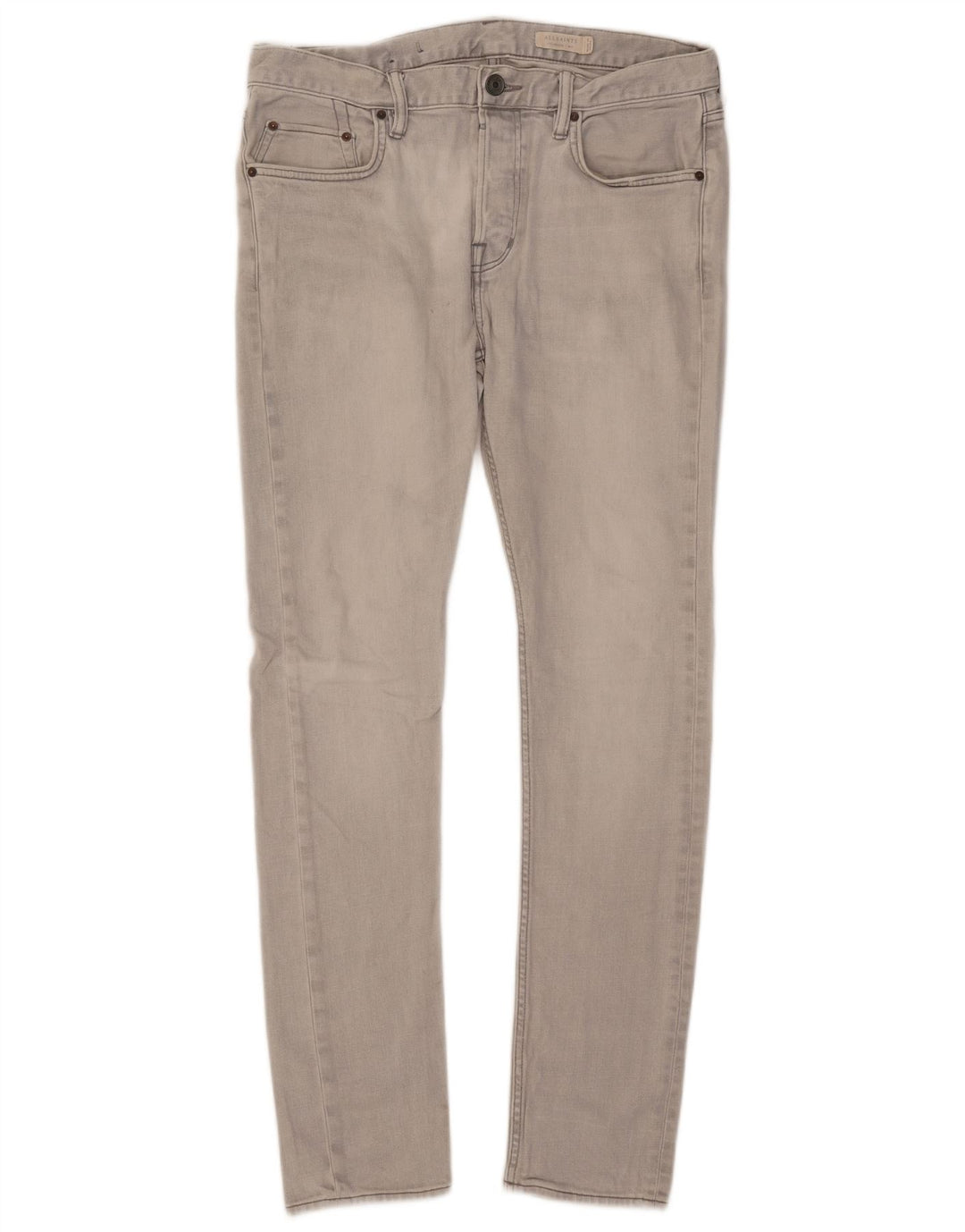 Calça jeans skinny masculina All Saints W35 L31 cinza