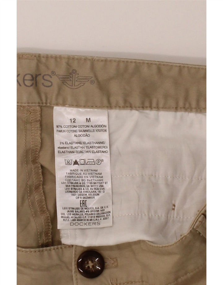 DOCKERS Womens Slim Capri Trousers US 12 Large W36 L22 Beige Cotton Vintage Dockers and Second-Hand Dockers from Messina Hembry 