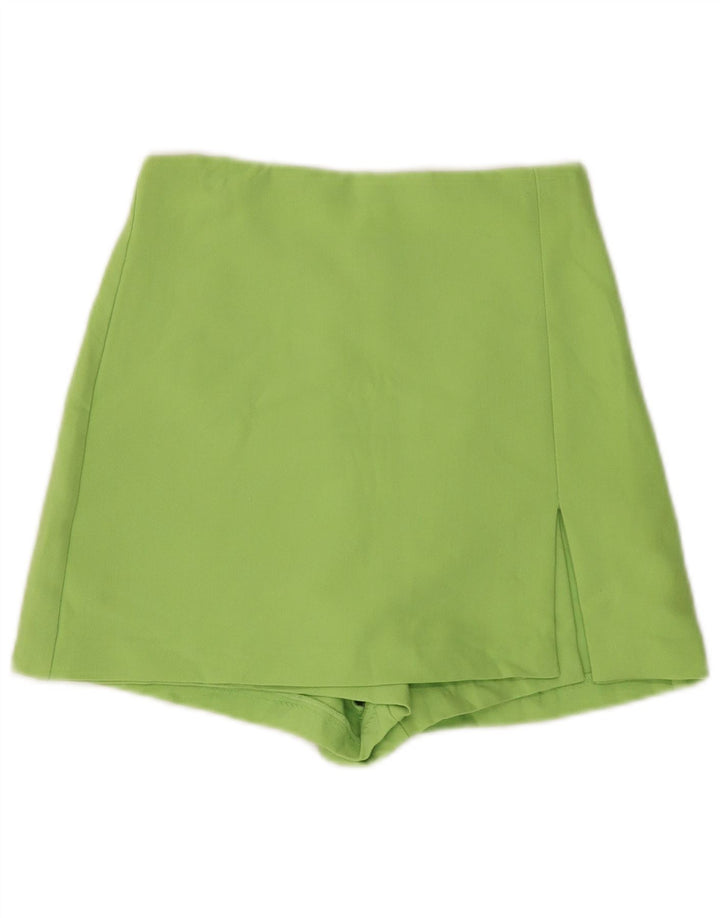 Zara Womens Skort UK 4 XS Verde Poliéster