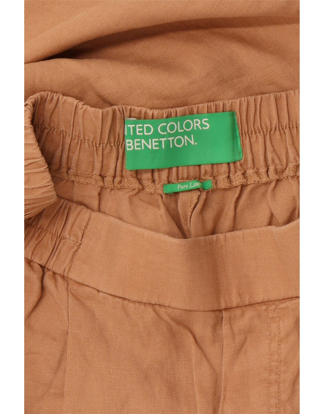 Calça Capri Cônica Feminina Benetton W27 L20 Linho Bege