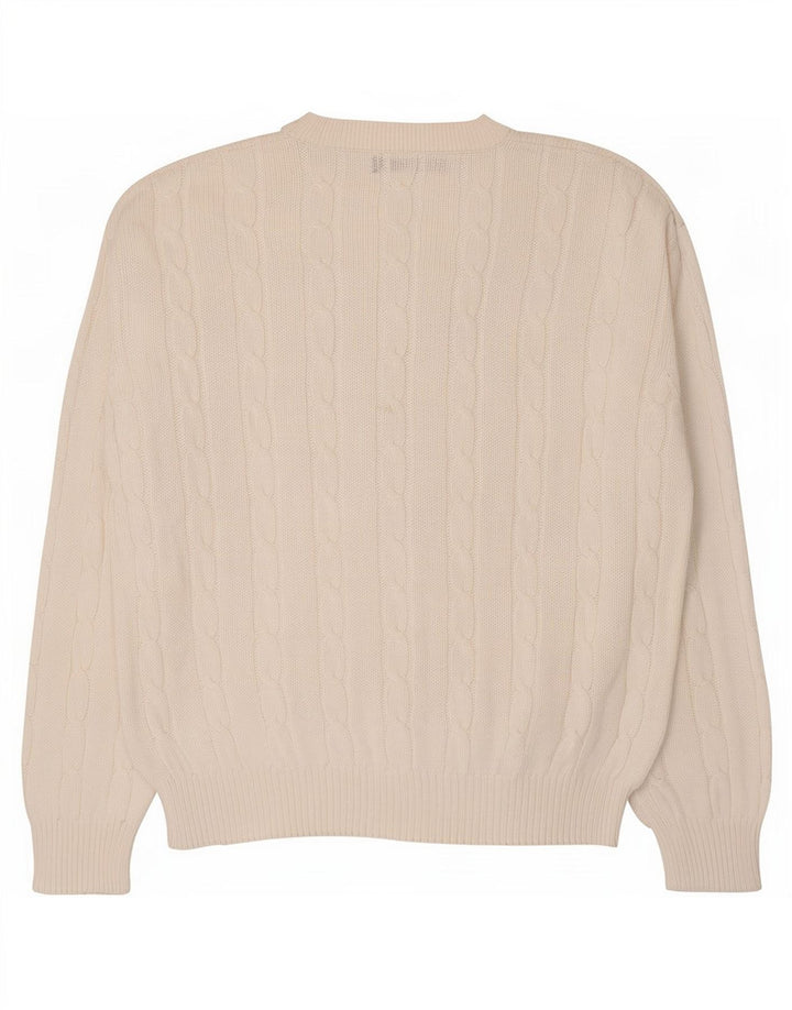 Suéter masculino Sevres com decote em V IT 50 algodão branco médio