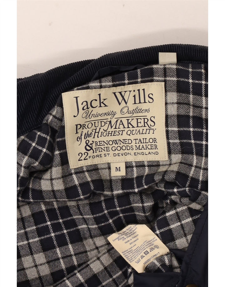 Colete acolchoado masculino Jack Wills UK 38 nylon azul marinho médio