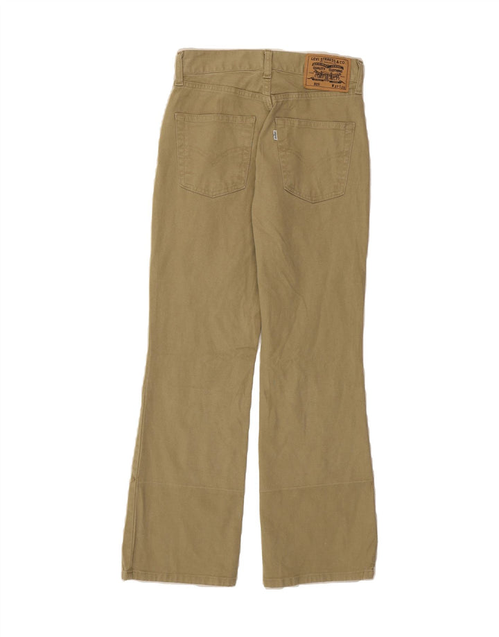 LEVI'S Womens 525 Straight Casual Trousers W27 L28 Khaki Cotton Vintage Levi's and Second-Hand Levi's from Messina Hembry 