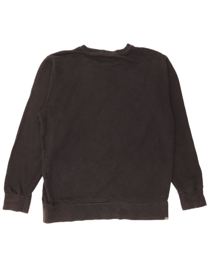 ADIDAS Mens Graphic Sweatshirt Jumper Grande Algodão Preto