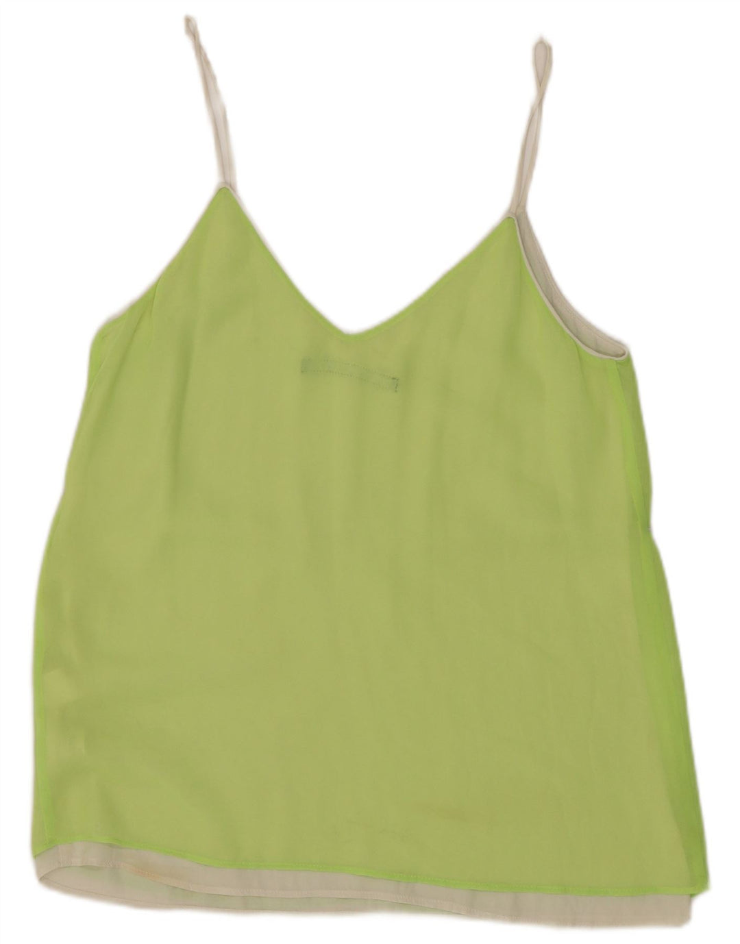 Zara Womens Cami Top UK 10 Pequeno Poliéster Verde