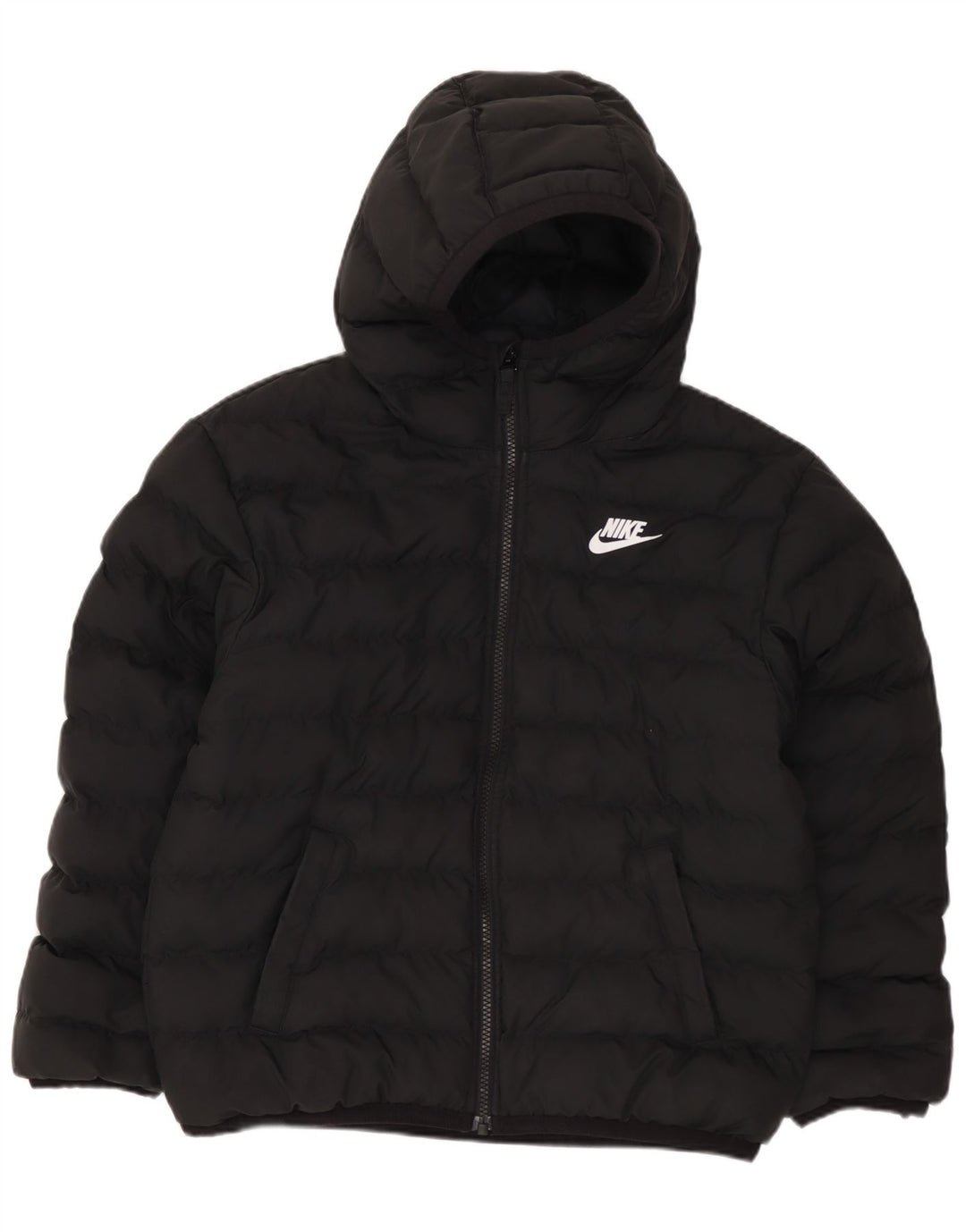 Jaqueta acolchoada com capuz para meninos NIKE 10-11 anos poliéster preto médio