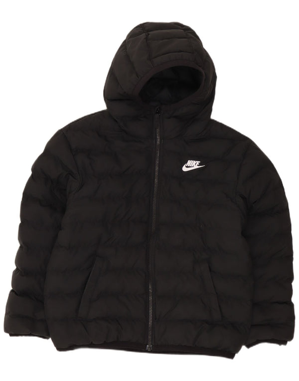 Jaqueta acolchoada com capuz para meninos NIKE 10-11 anos poliéster preto médio