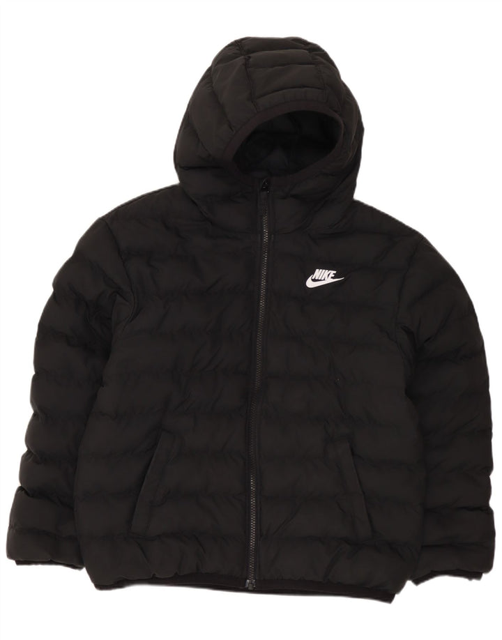 Jaqueta acolchoada com capuz para meninos NIKE 10-11 anos poliéster preto médio