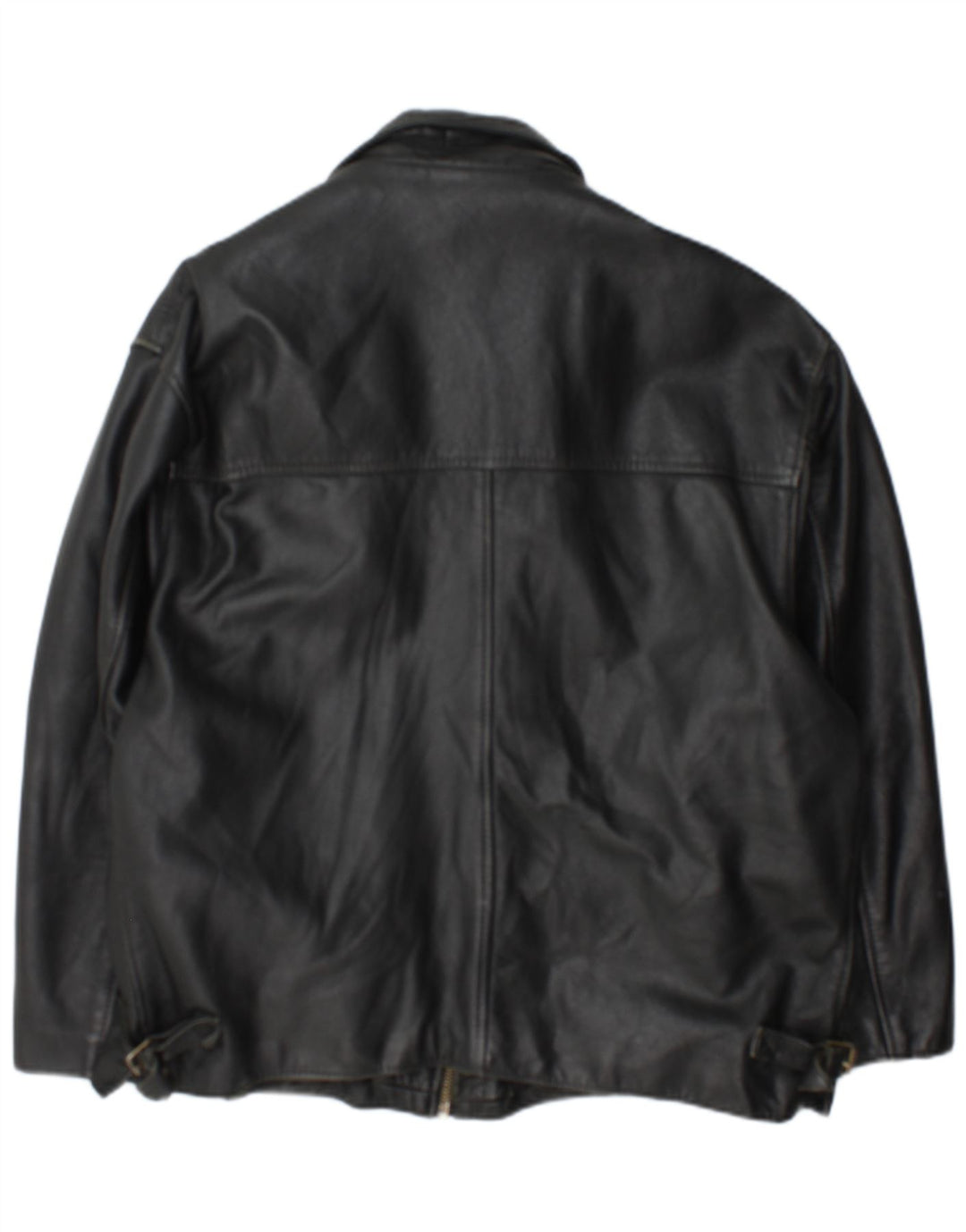 Jaqueta de couro masculina vintage UK 42 XL preta