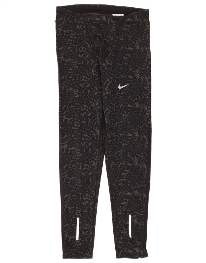 Leggings Nike Dri Fit UK 14 Médio Preto Geométrico Poliéster