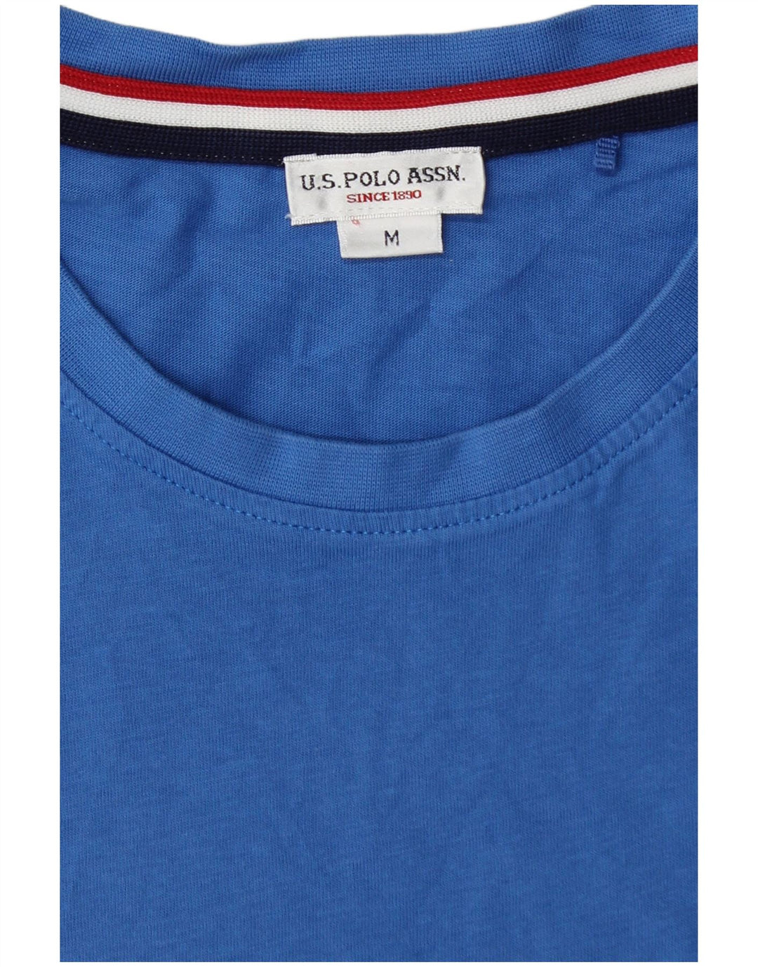 US Polo Assn. Camiseta Masculina Top Médio Algodão Azul