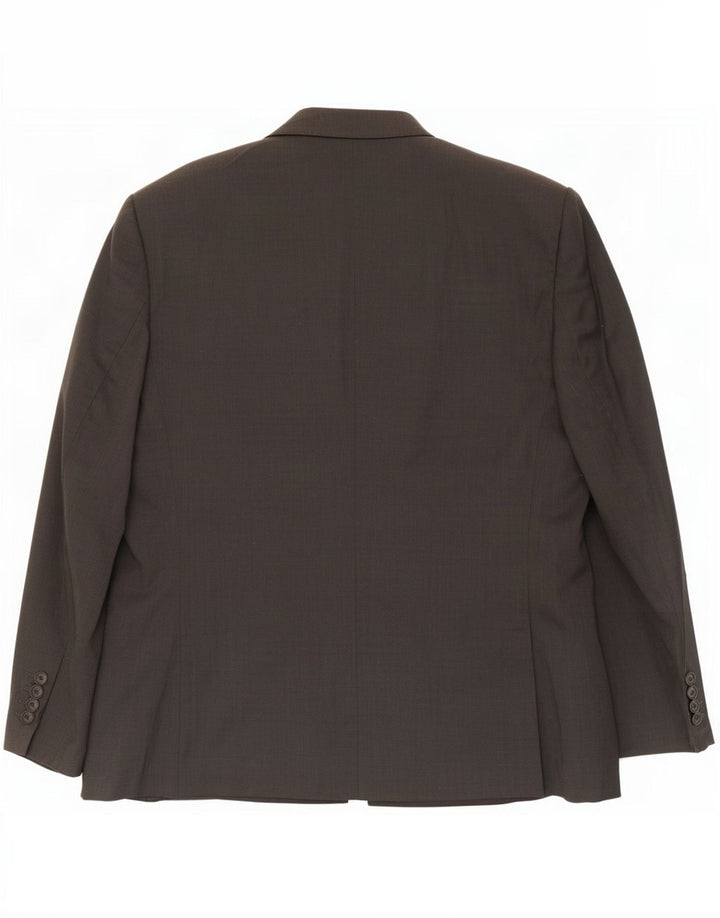 Jaqueta blazer masculina Marks & Spencer com 2 botões de ajuste regular Reino Unido 46 XL lã cinza