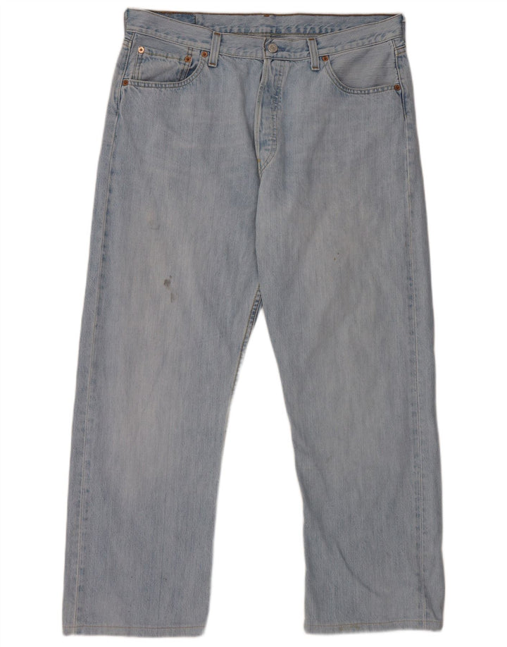 Calça jeans masculina Levi's 501 Straight W36 L28 azul algodão
