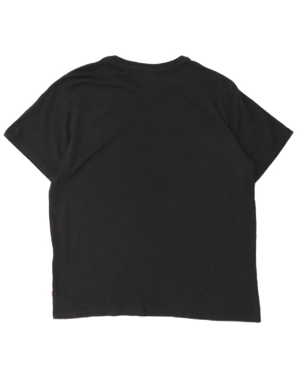 Camiseta gráfica masculina Levi's Top grande de algodão preto