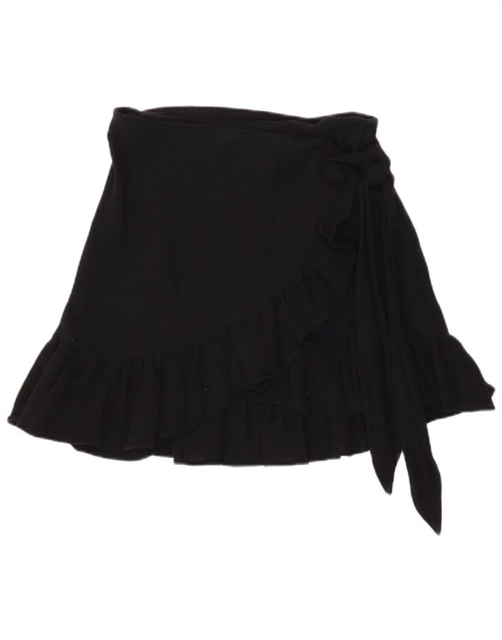 Zara Saia feminina de malha pequena W26 preta