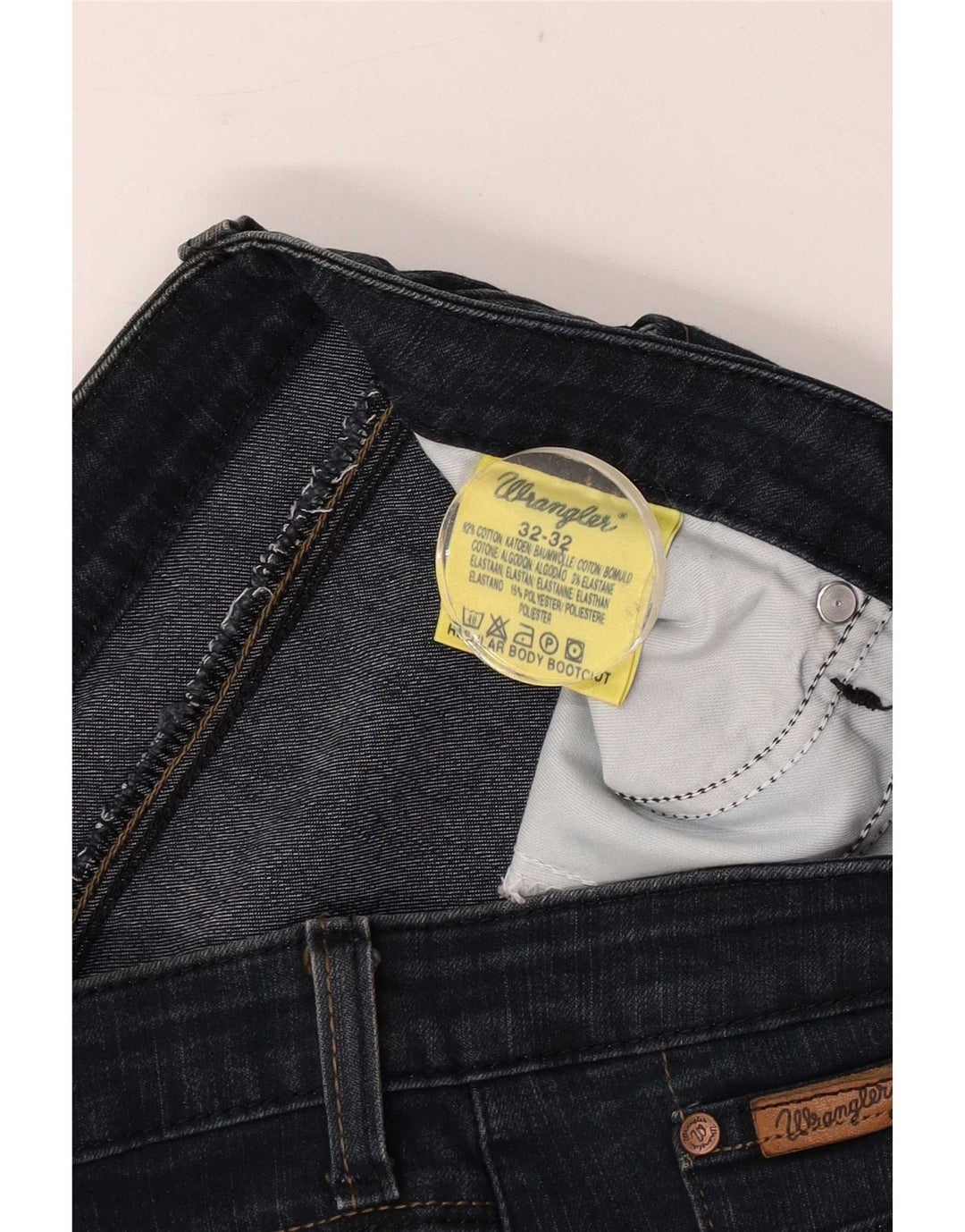 Wrangler feminino bootcut jeans W32 L32 azul marinho algodão