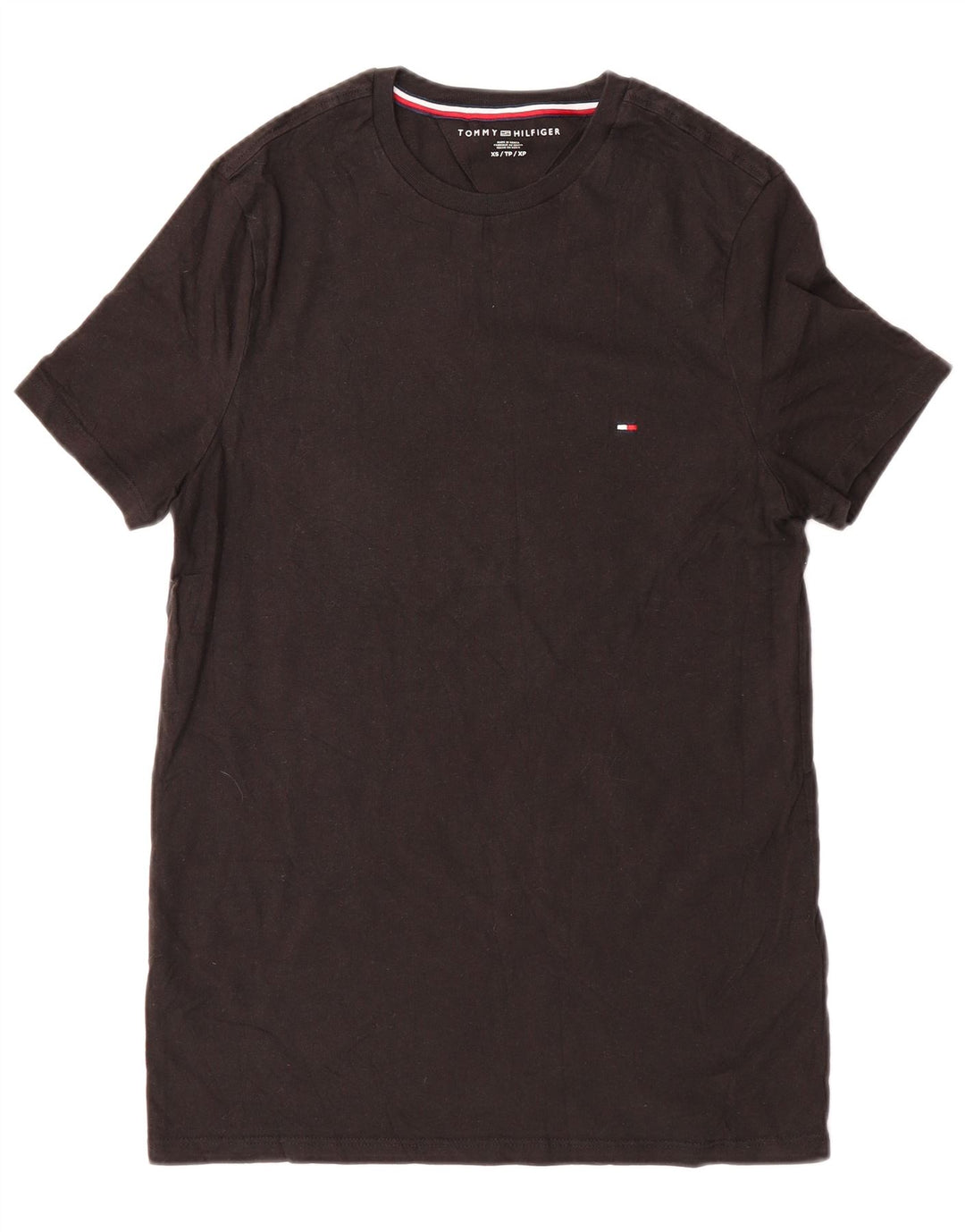 Camiseta masculina TOMMY HILFIGER XS de algodão preto