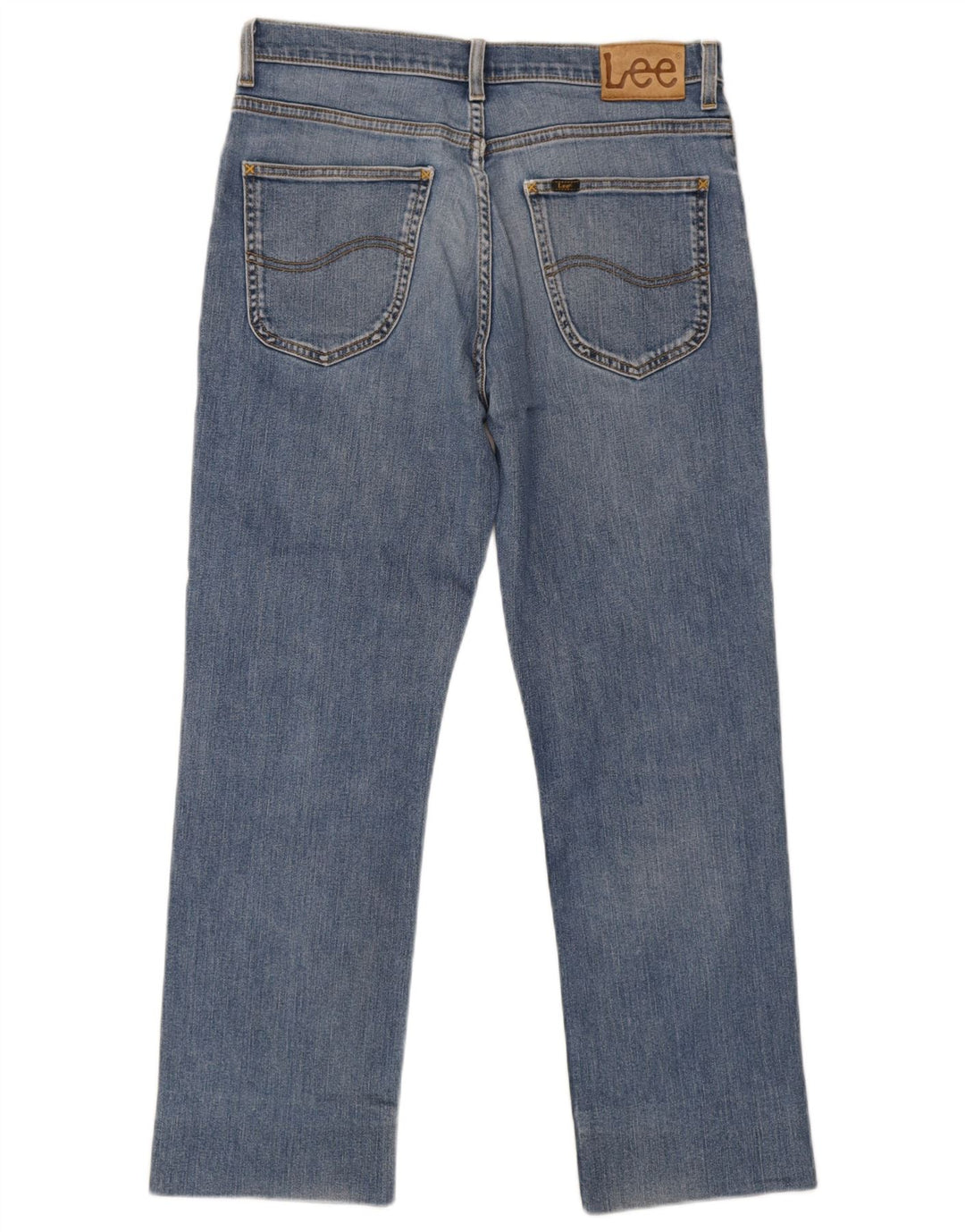 Lee Mens Straight Jeans W34 L27 Azul Algodão