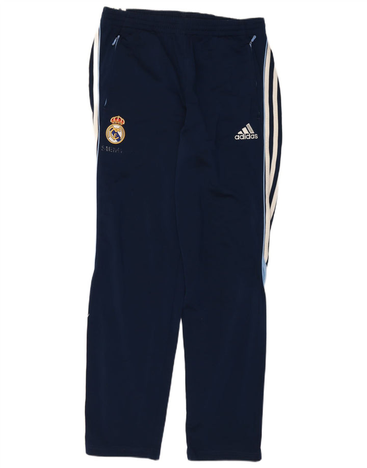 ADIDAS Masculino Real Madrid Calças de treino Reino Unido 38/40 Médio Azul Marinho