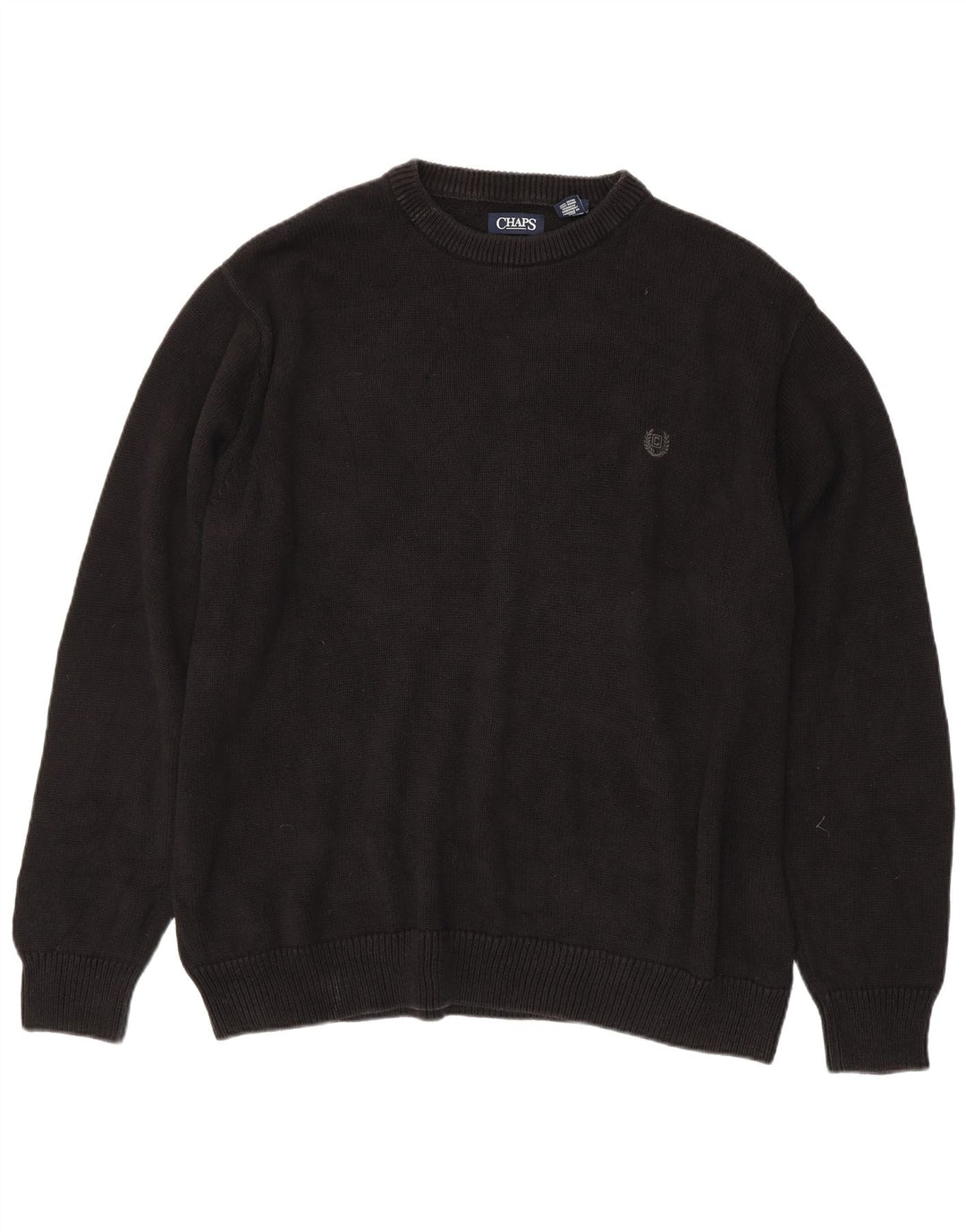 Suéter masculino CHAPS com gola redonda alta 3XL algodão preto