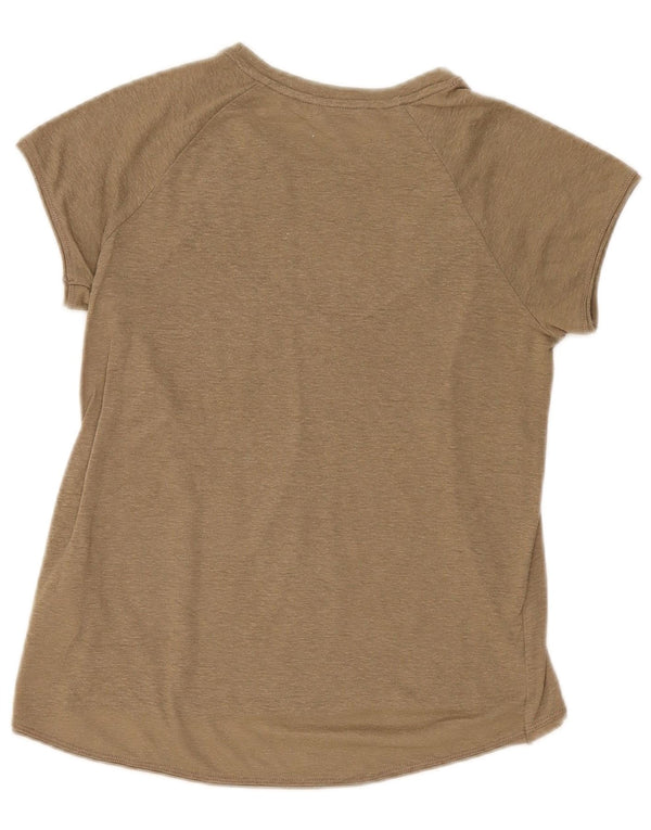 Camiseta Massimo Dutti Meninas 11-12 Anos Cáqui Algodão Floral