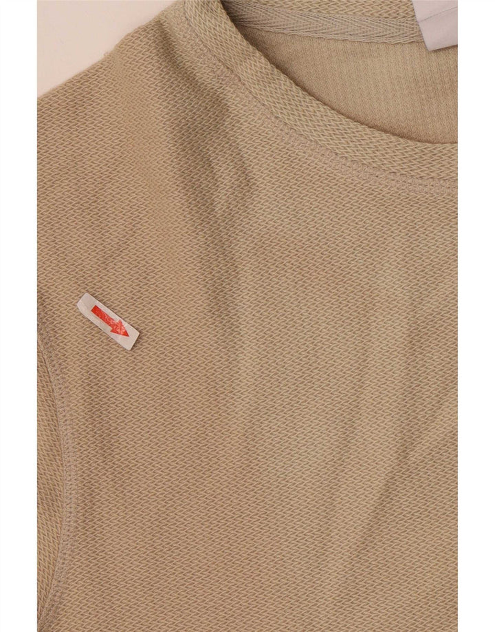Camiseta masculina Zara Top médio algodão bege
