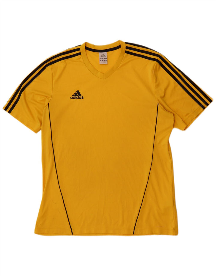 Camiseta masculina Adidas grande poliéster amarelo