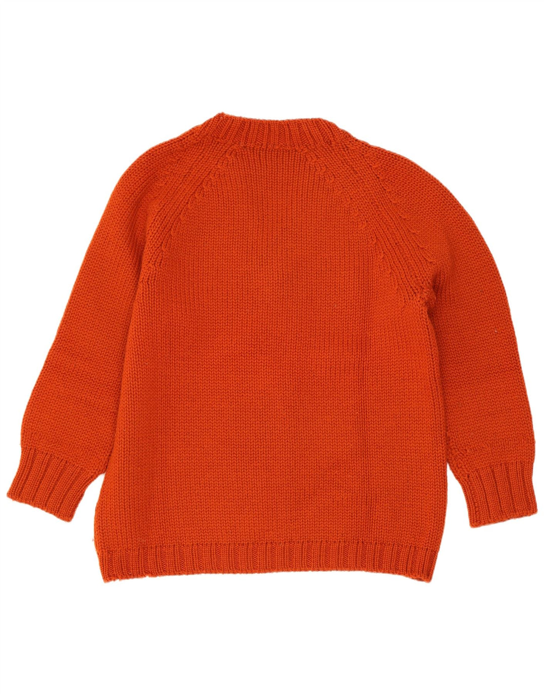 Suéter feminino vintage com decote em V Reino Unido 14 vermelho médio