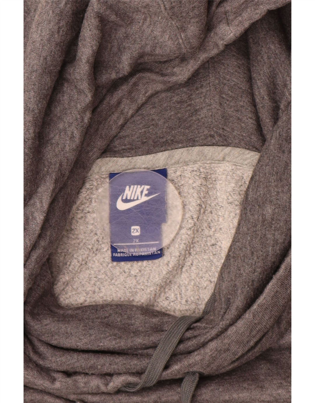 NIKE Mens Hoodie Jumper 2XL Cinza Algodão