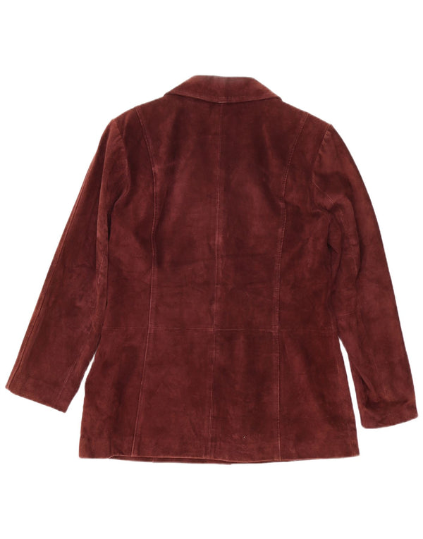 Jaqueta blazer feminina de 5 botões Marks & Spencer Reino Unido 14 Médio Borgonha
