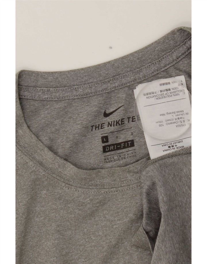 Camiseta Nike Masculina Dri Fit Top Grande Cinza Poliéster