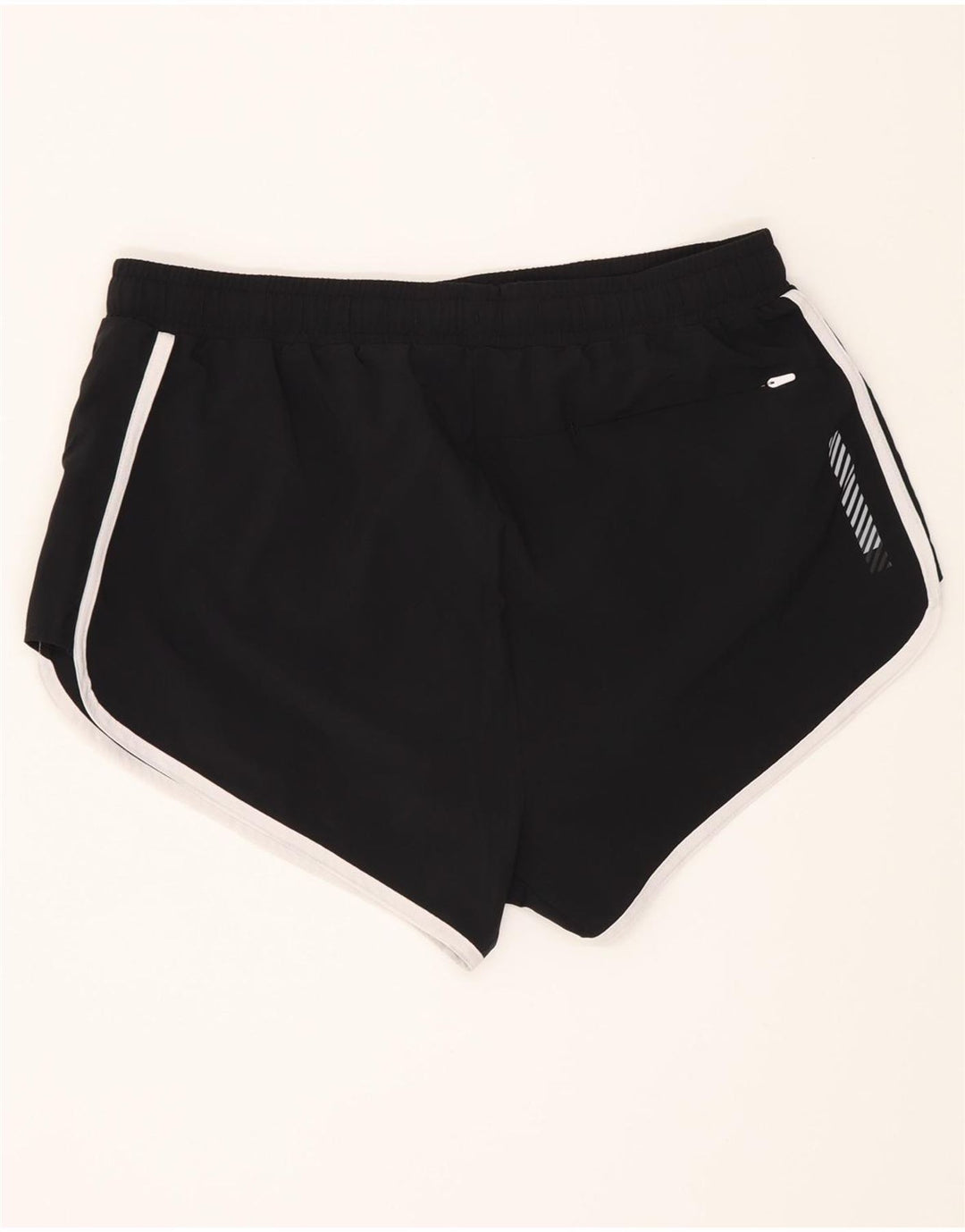 Shorts esportivos femininos Superdry UK 16 grande poliéster preto