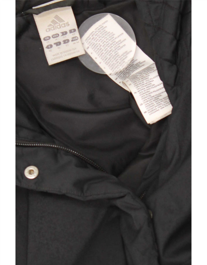 Jaqueta acolchoada feminina Adidas UK 14 grande poliéster preto