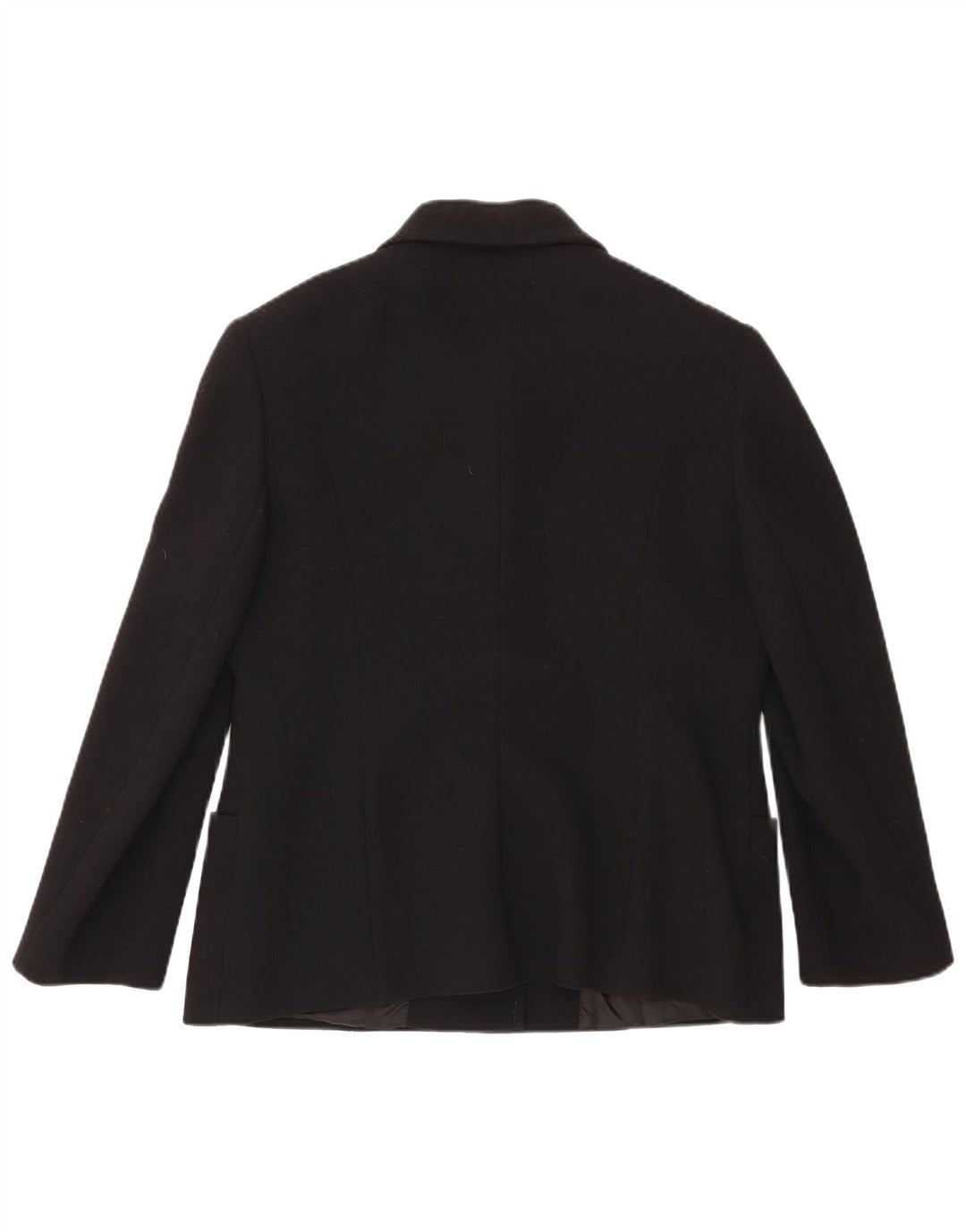 Jaqueta blazer feminina vintage de 3 botões Reino Unido 18 XL lã preta