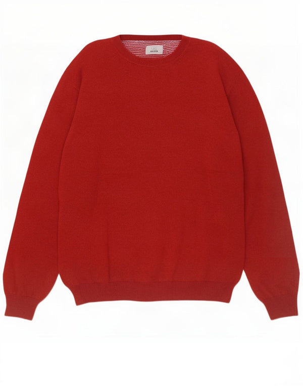 Suéter masculino Marks & Spencer com gola redonda XL de algodão vermelho