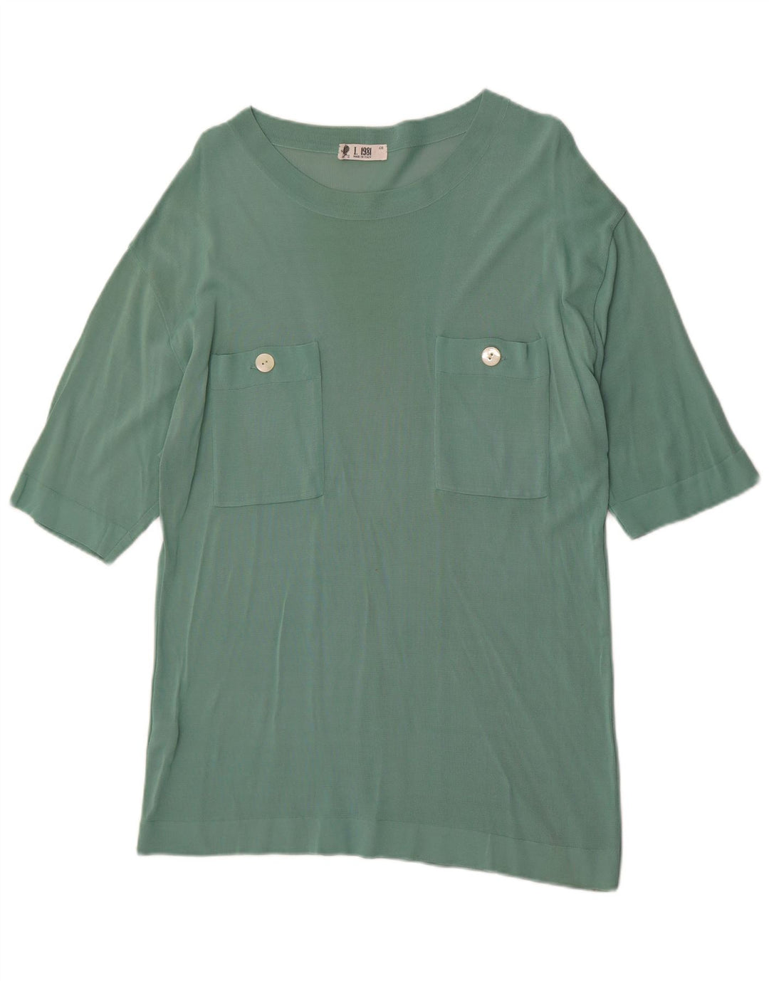 Camiseta masculina vintage Top IT 48 viscose verde médio