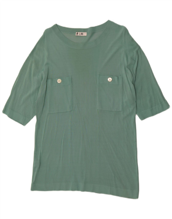 Camiseta masculina vintage Top IT 48 viscose verde médio
