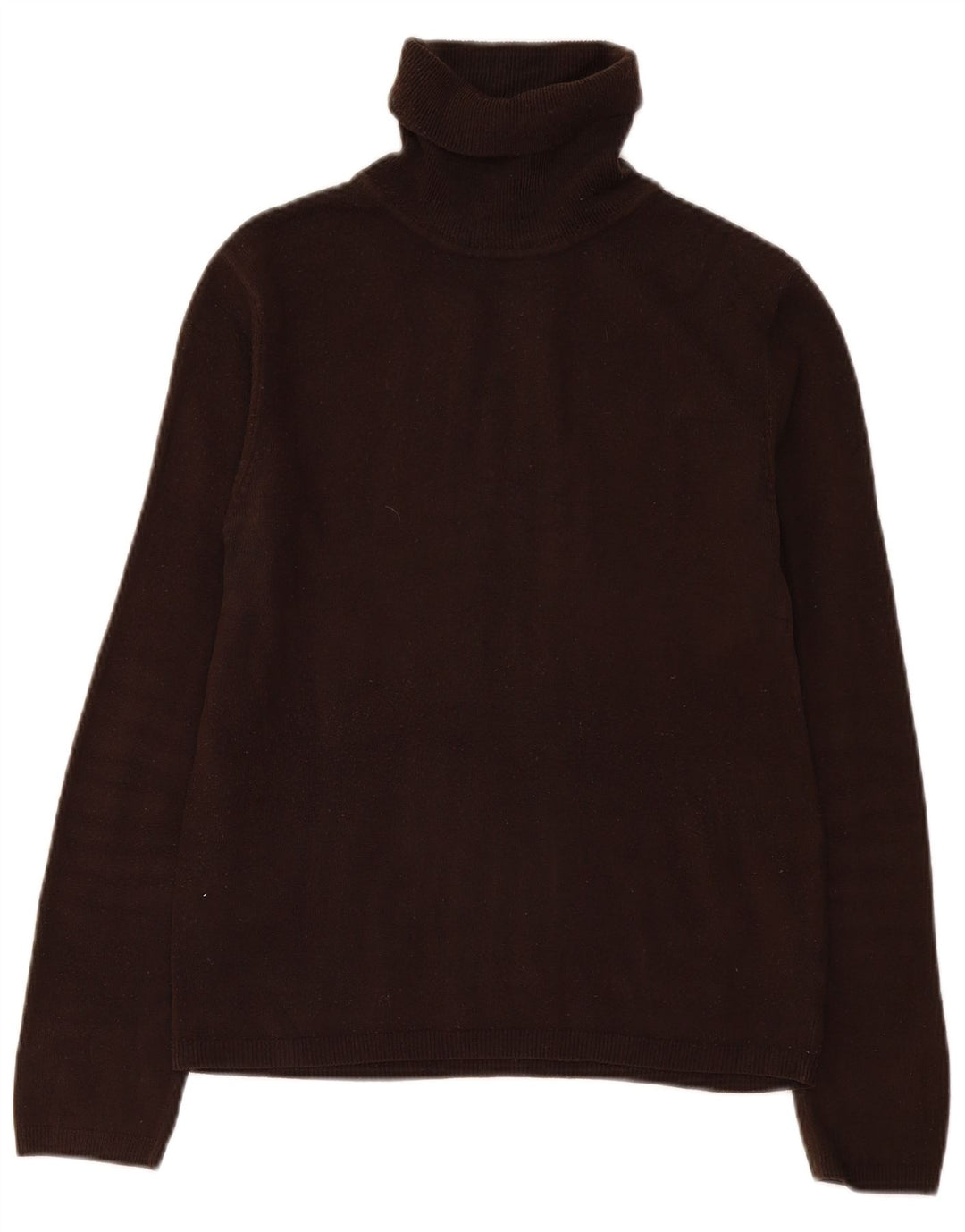 Suéter feminino Zara com gola redonda Reino Unido 12 acrílico marrom médio
