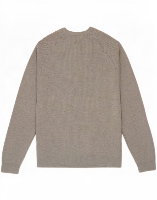 Marks & Spencer Mens Crew Neck Jumper Sweater Large Grey Polyester